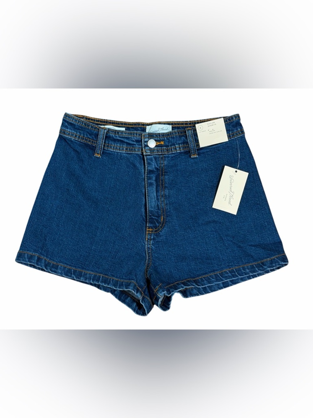 Universal Thread Dark Blue High-Rise Denim Sailor Shorts